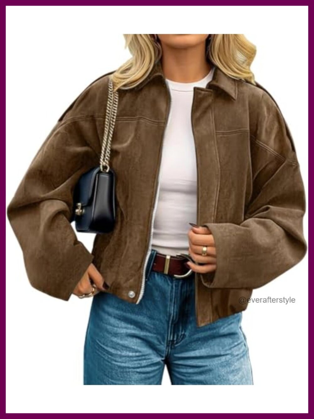 Faux Suede Cropped Open Front Jacket Long Sleeve Fall Coat